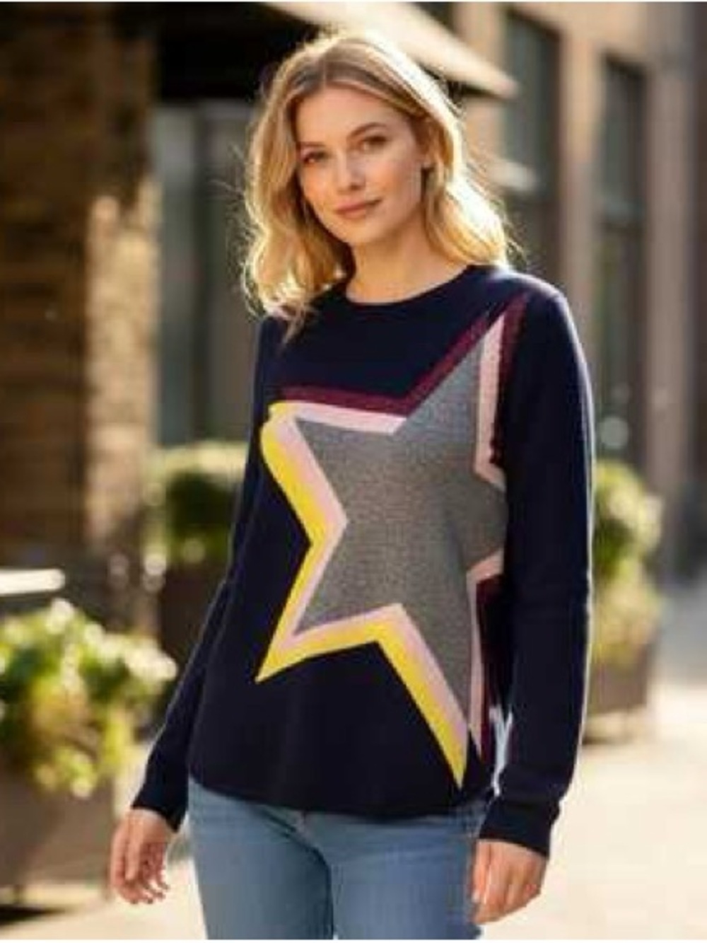 Wyse London Star Cashmere Sweater Sz3 Large